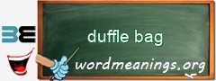 WordMeaning blackboard for duffle bag